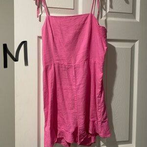 Pink ruffle romper